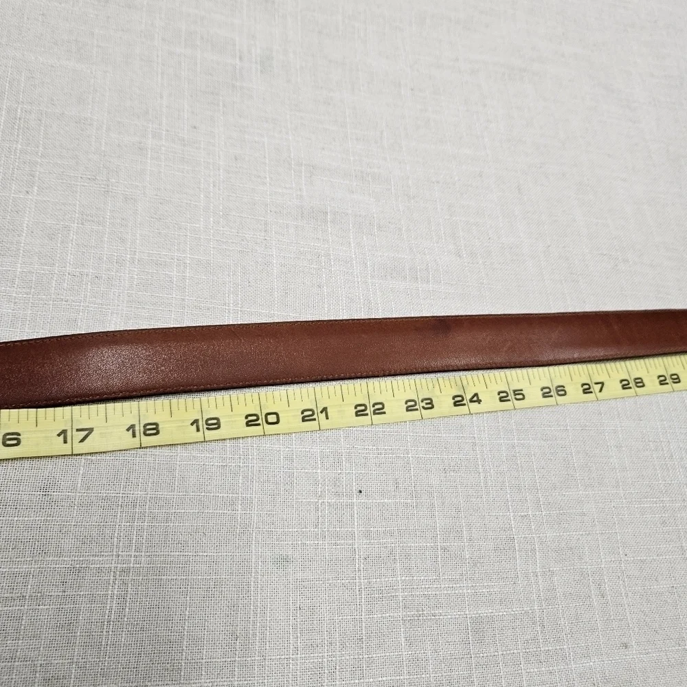 Coach Brown Belt Solid Leather Neutral Minimalist Office Business Casual size 38